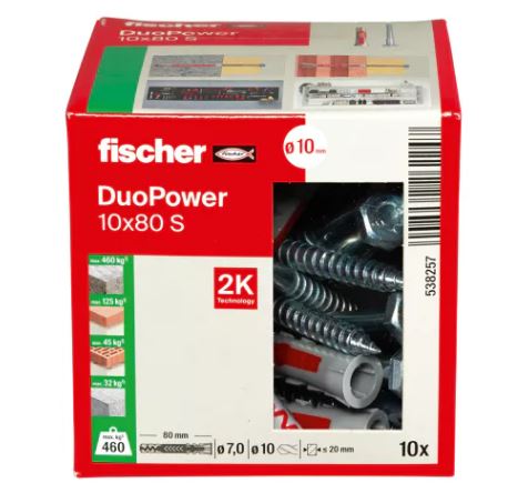 Duopower Plug 10*80 S With Screw Hexagon Head Universal