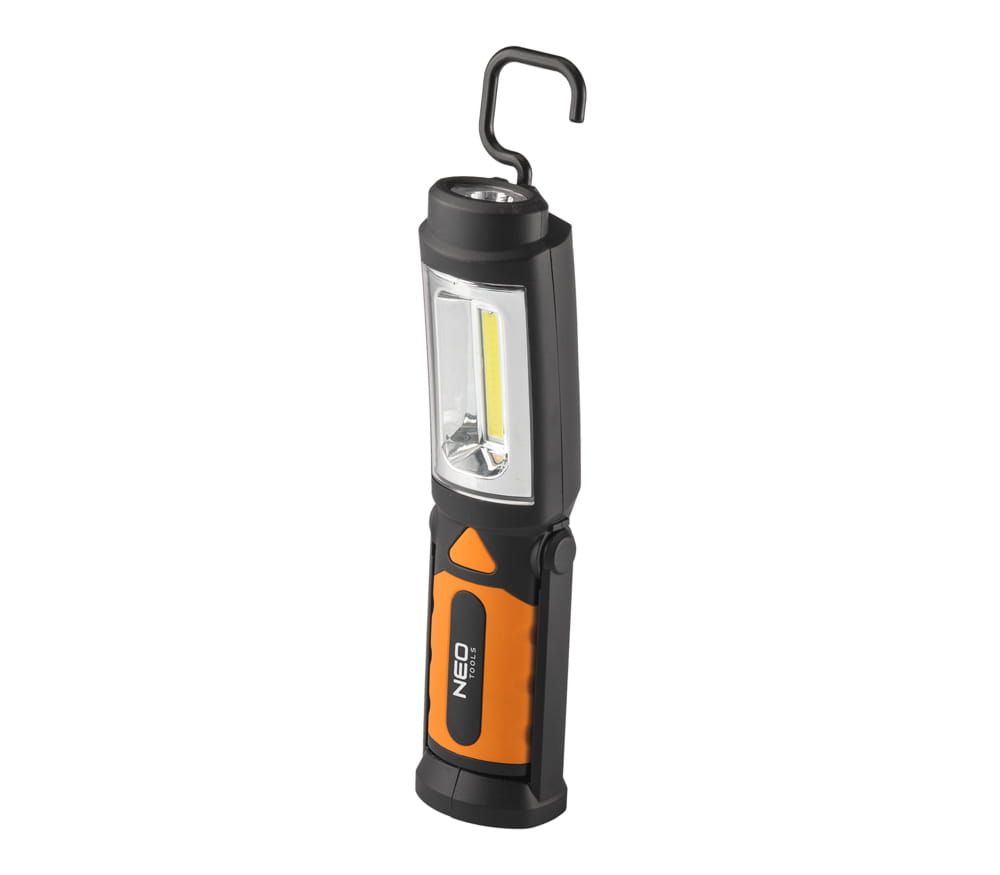 Batteridrevet værkstedslampe 300lm Cob 2 i 1 + 3xaa batterier