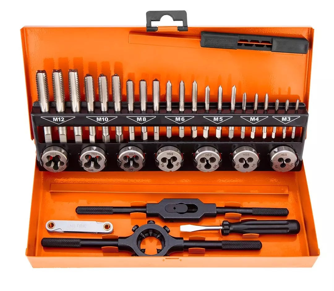 Matrizen- und Gewindebohrer-Set, 32-teilig, M3-M12-Gehäuse