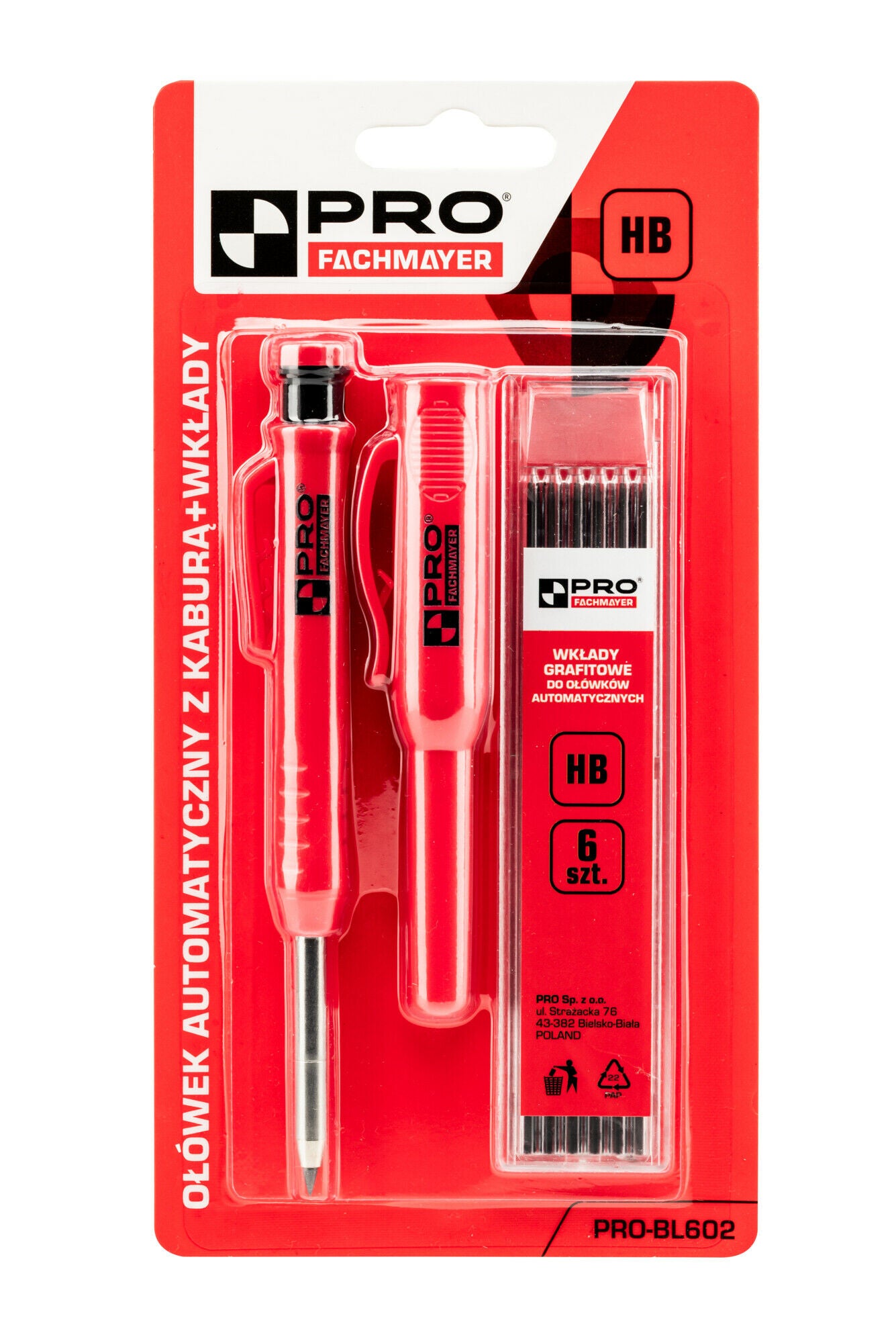 Porte-mine avec étui et stylet 6 pièces.