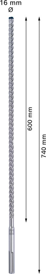Sds-max 8x Expert Hamerboor 16*600/940mm