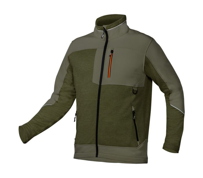 Softshell Outdoor Zelená mikina Veľkosť L