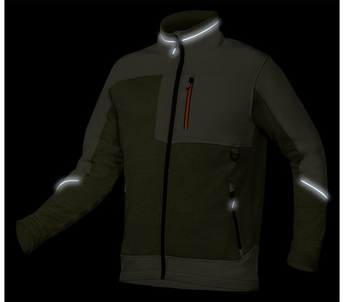 Softshell Outdoor Zelená mikina Veľkosť L