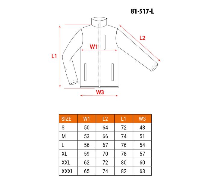 Glas Outdoor Sweatshirt Softshell Méid Xl