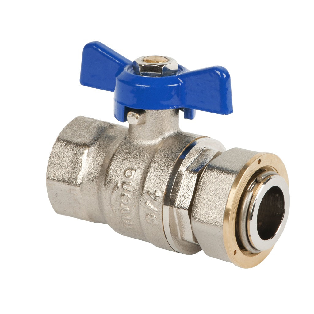 Straight Ball Valve With Half-screw N/c With Butterfly 1'' Heavy Duty Type