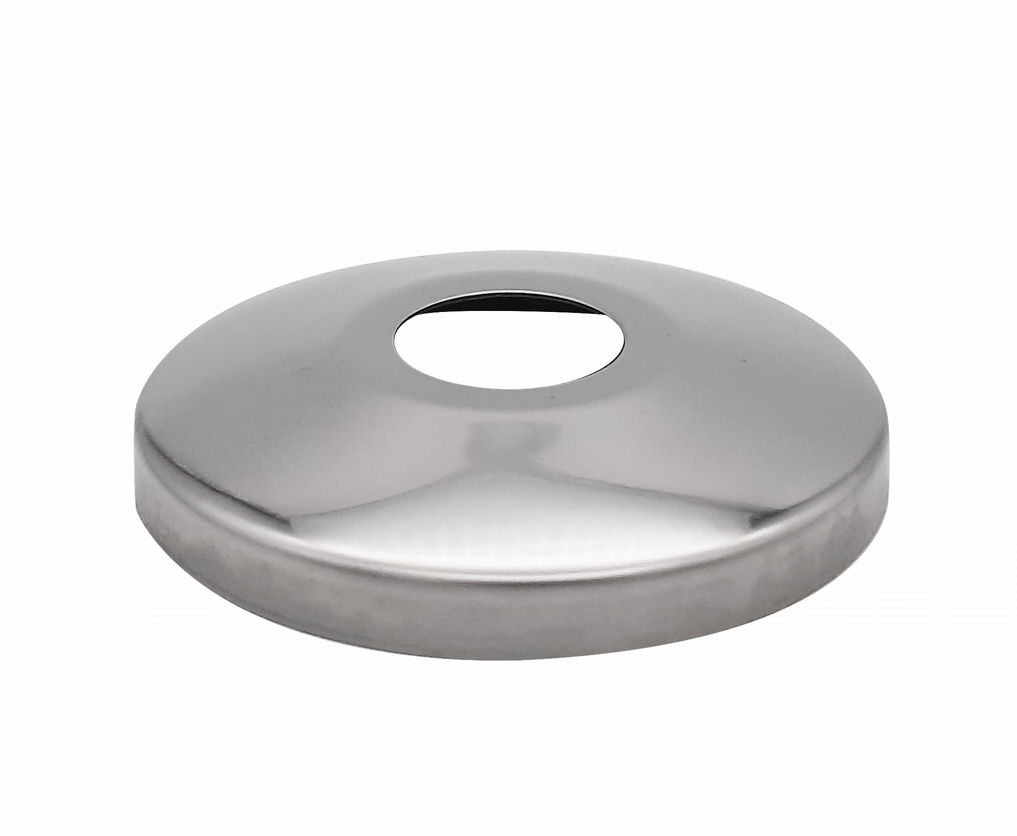 Plat Laag Rozet 1/2 Chroom Zonder Draad