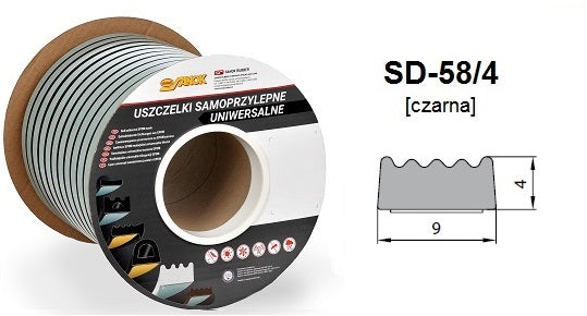 Sceau noir Sd-58/4-0 Dgp 9*4 Mo