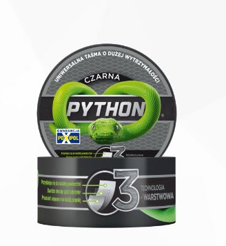 Taśma Klejąca Python Czarna 48mm*9m