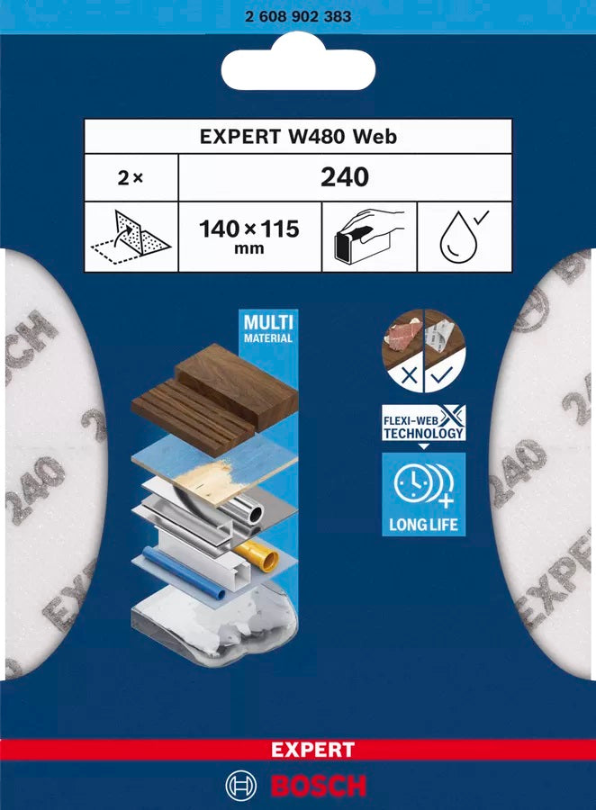 Expert Skumslibeark 115*140mm W480 G240 2stk