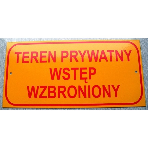 Malá tabuľa 10 * 20 cm Súkromný priestor Bez vstupu