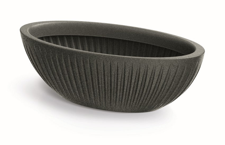 Latia Oval Urtepotte - Granit