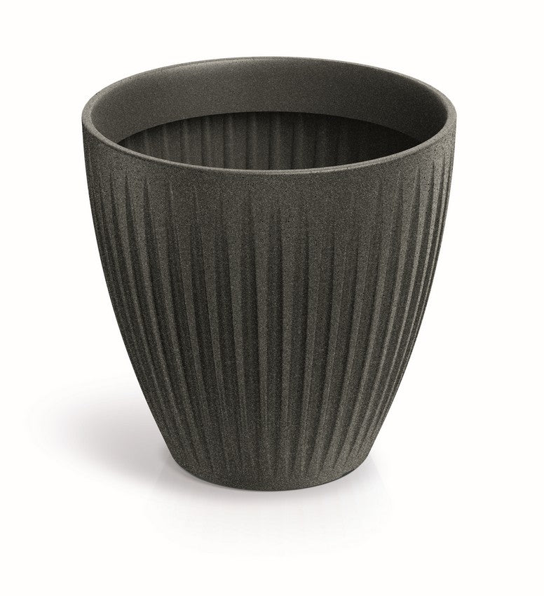 Latia Round Midl Flower Pot - Graphite