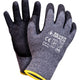 Silver Draco Schwarze gummibeschichtete Strickhandschuhe 10