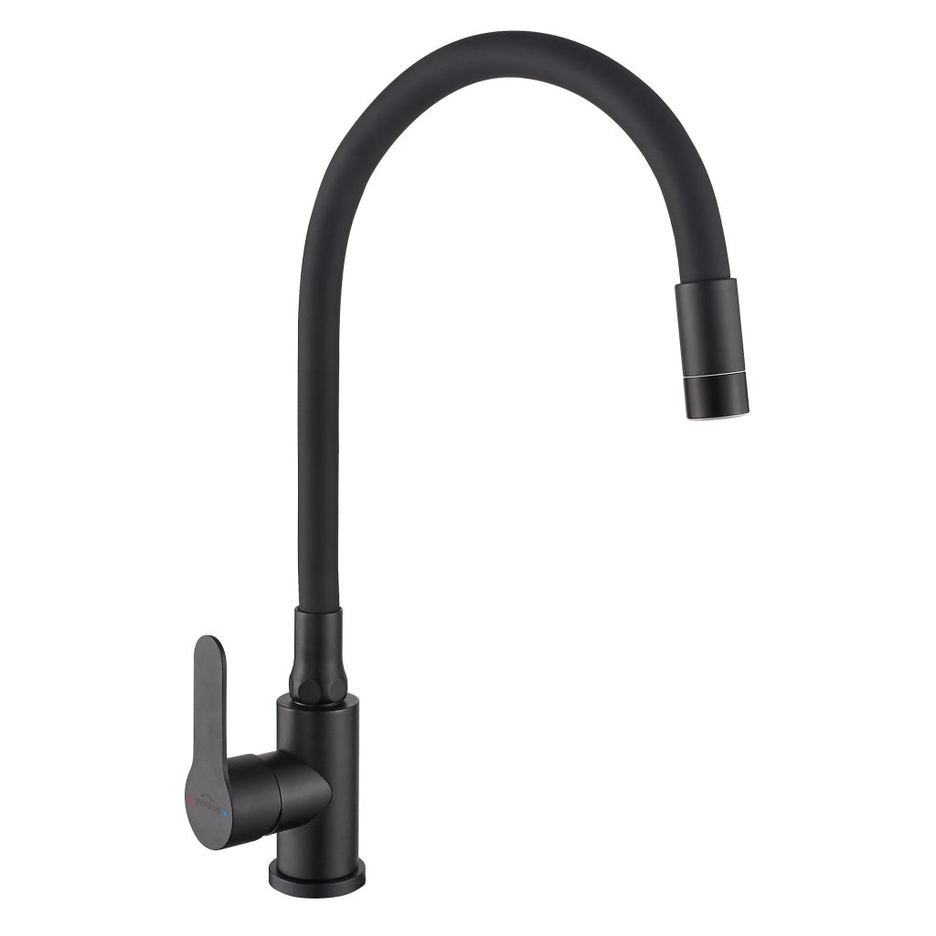 Baterie Chiuveta De Bucatarie Ksanti Inox Cu 2 capete Negru
