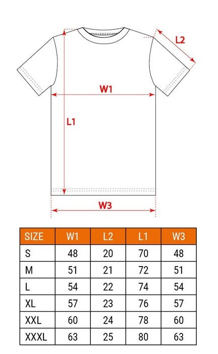 T-shirt Comfort Maat XXL