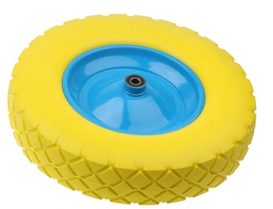 Full Foam Wheel Cube Tread 400mm 400mpk + Axel 12mm