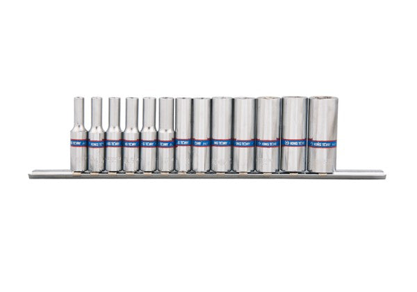 Set di bussole da 1/4'' lunghe 4-14 mm esagonali, 13 pezzi