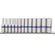 Conjunto de soquetes de 1/4 '' de comprimento 4-14 mm hexagonal 13 unidades de trilho