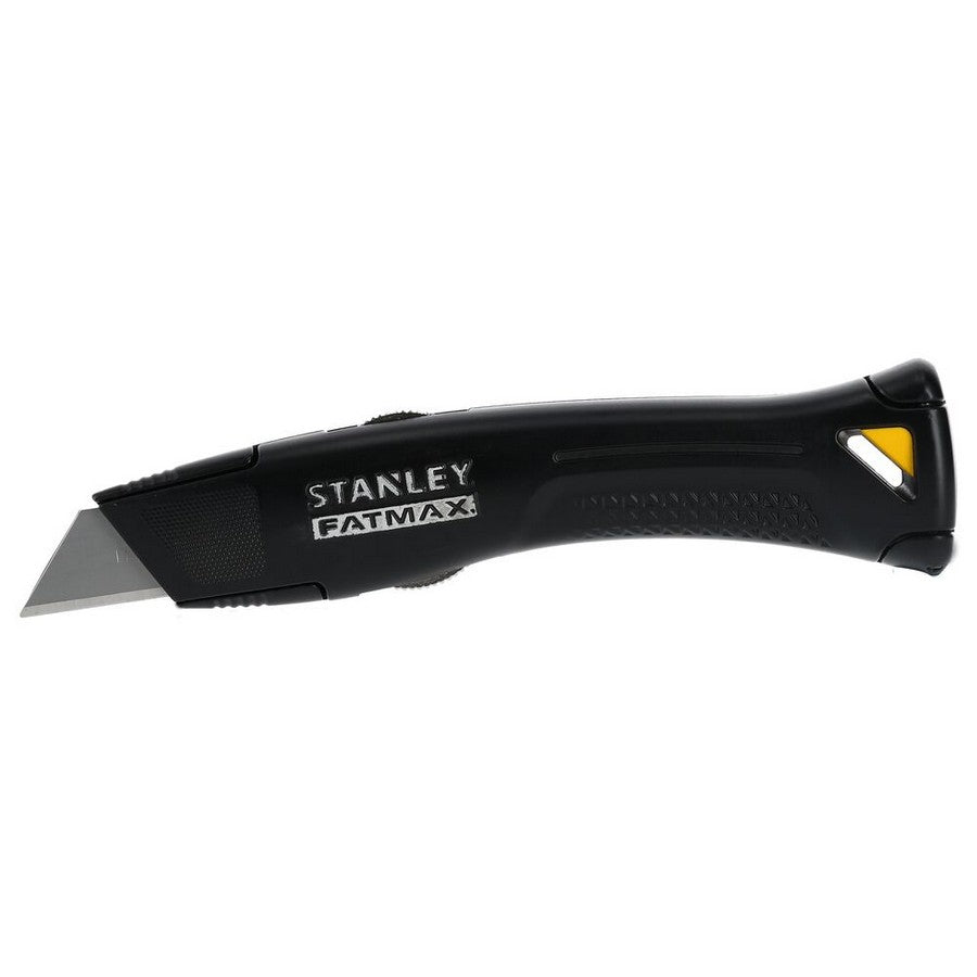 Kraftig kniv Trapezformet klinge fast metal sort