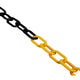 Žluto-černý plastový řetěz 6*29mm 25mb cívka