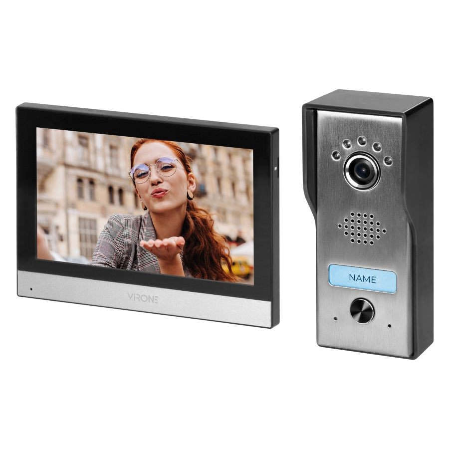 Kit d'interphone vidéo unifamilial 4 fils 7'' Acero