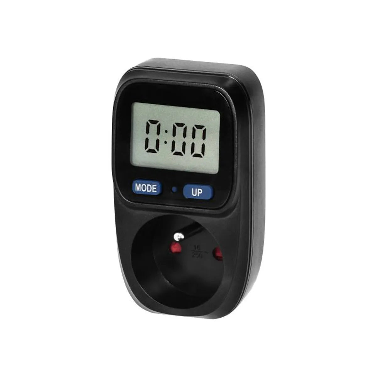 Calcolatore di energia wattmetro con display LCD nero