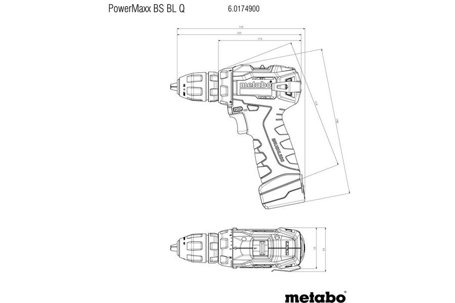 Aku vrtací šroubovák 12V Powermaxx 2*2,0ah