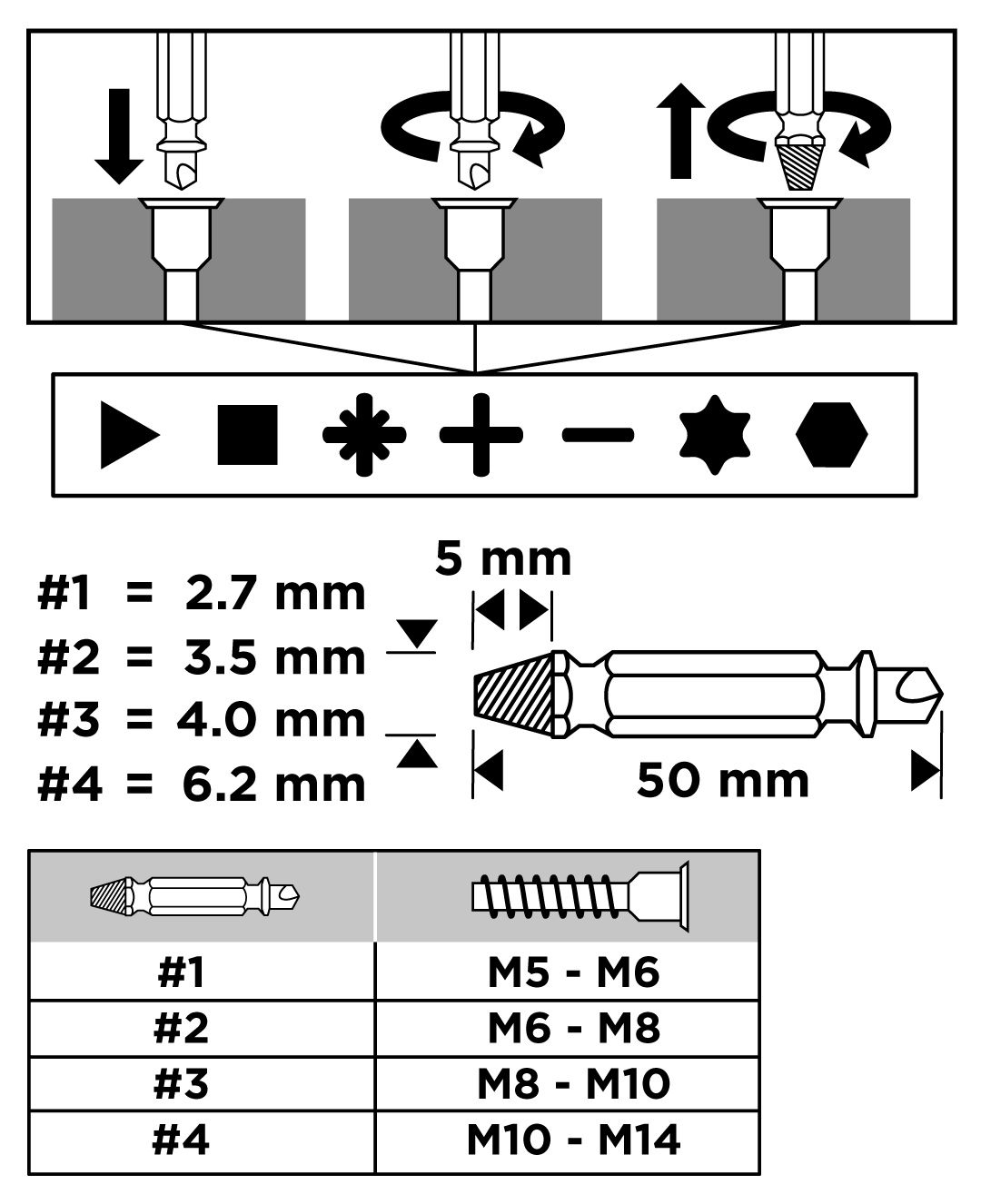 Double-ended Screws Or Damaged Sockets Set Of 4