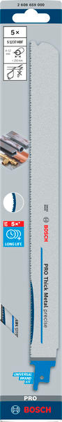 Sabre Saw Blade Pro Thick Metal Precise S1237hbf 5buc.