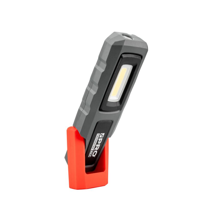 Led værkstedslampe med genopladeligt batteri 600lm+200lm
