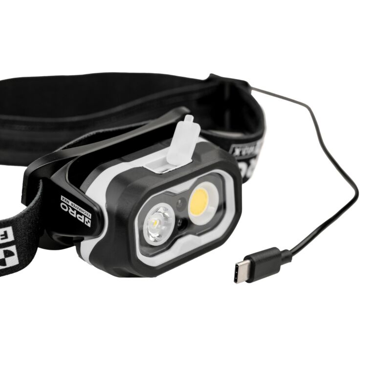 Farol conduzido com bateria recarregável e sensor de movimento 800lm