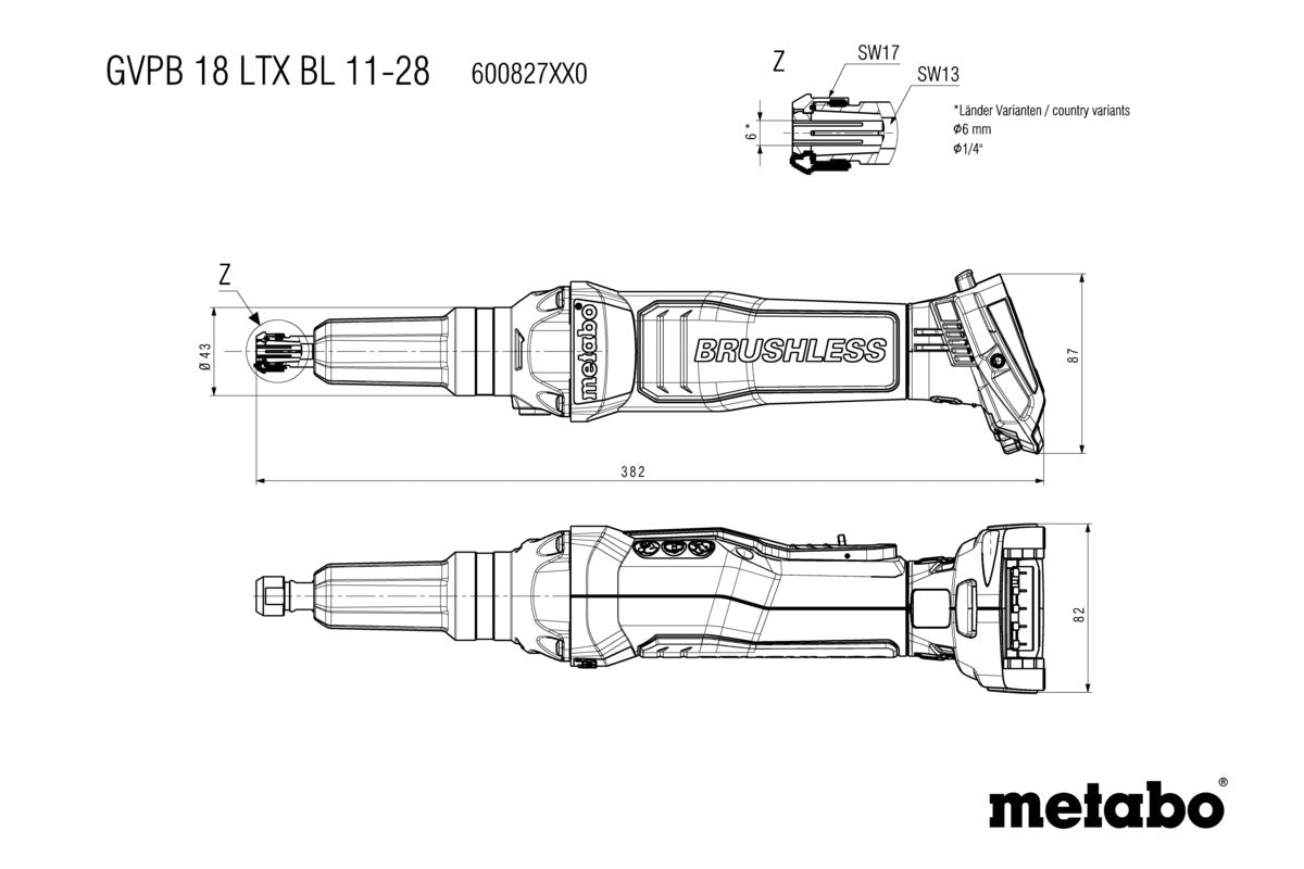 Akku-Stabschleifer Gvpb 18 Ltx Bl 11-28 0*ah