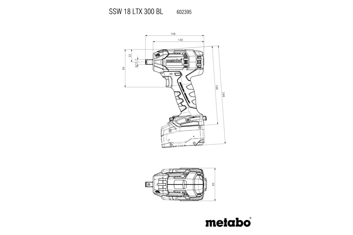 Llave De Impacto Inalámbrica 1/2'' Ssw 18 Ltx 300 Bl Caja