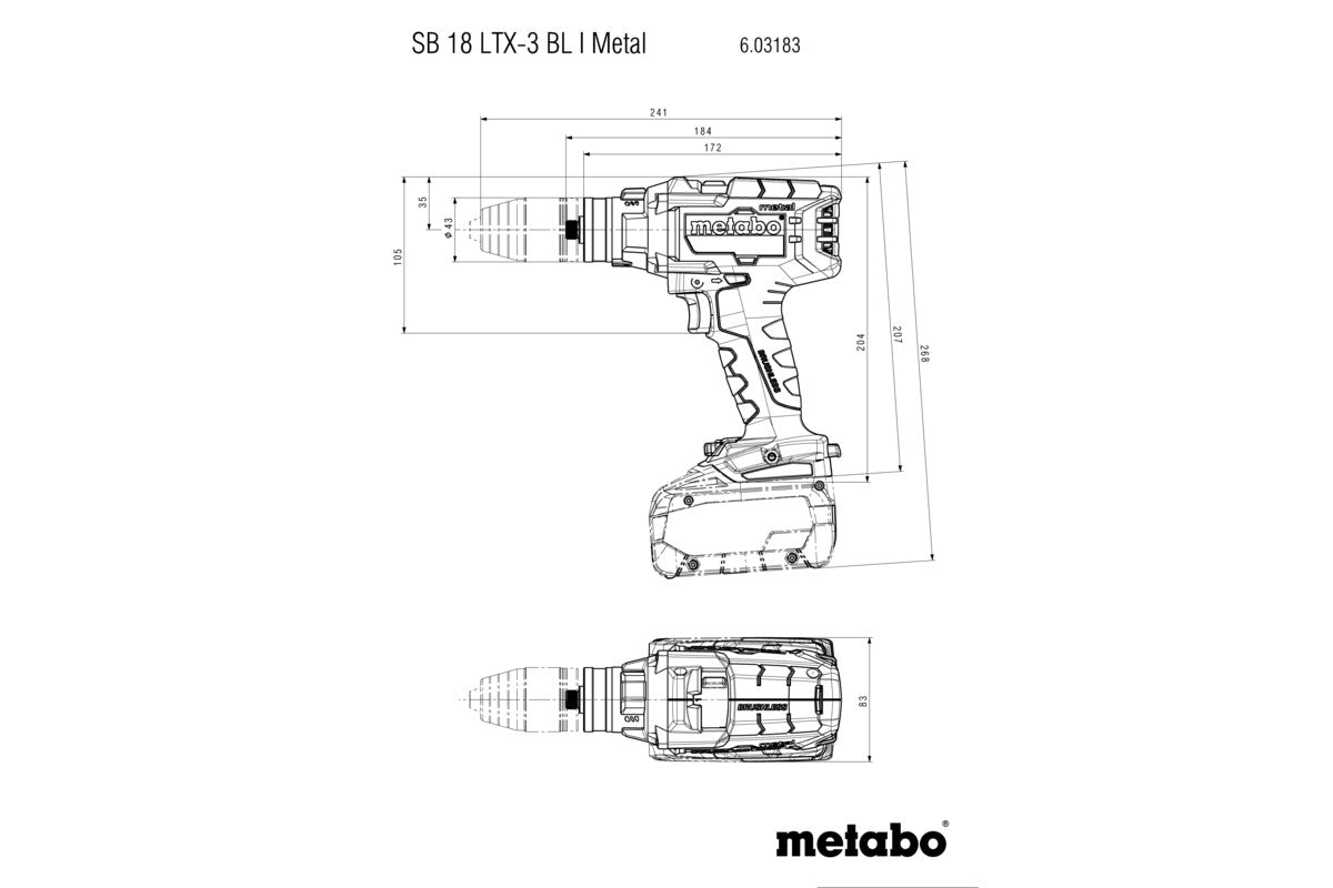 Akumulátorová príklepová vŕtačka 18v Sb 18 Ltx-3 Bl 2*5,5ah