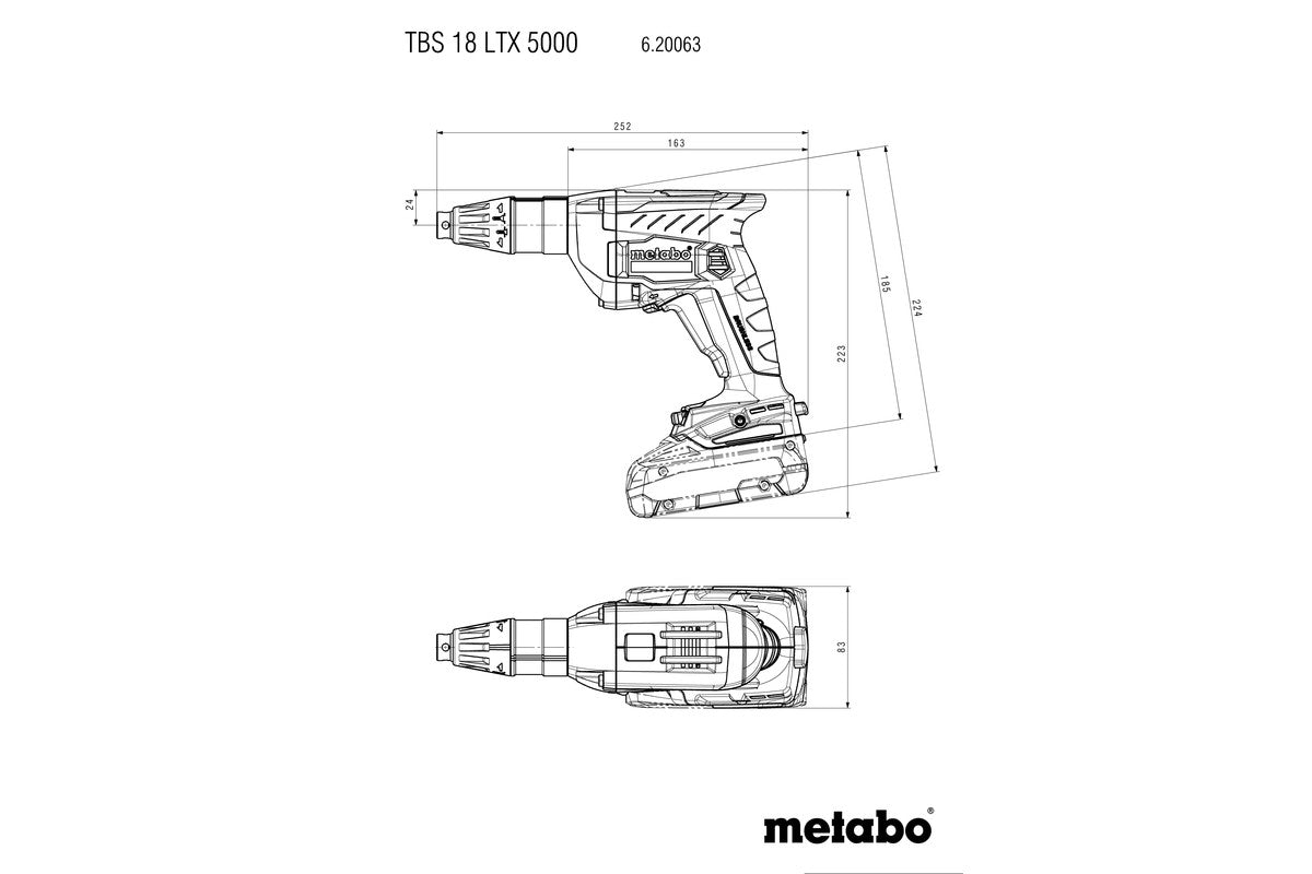 Trådløs gipspladeskruetrækker Tbs 18 Ltx Bl 5000 0*ah