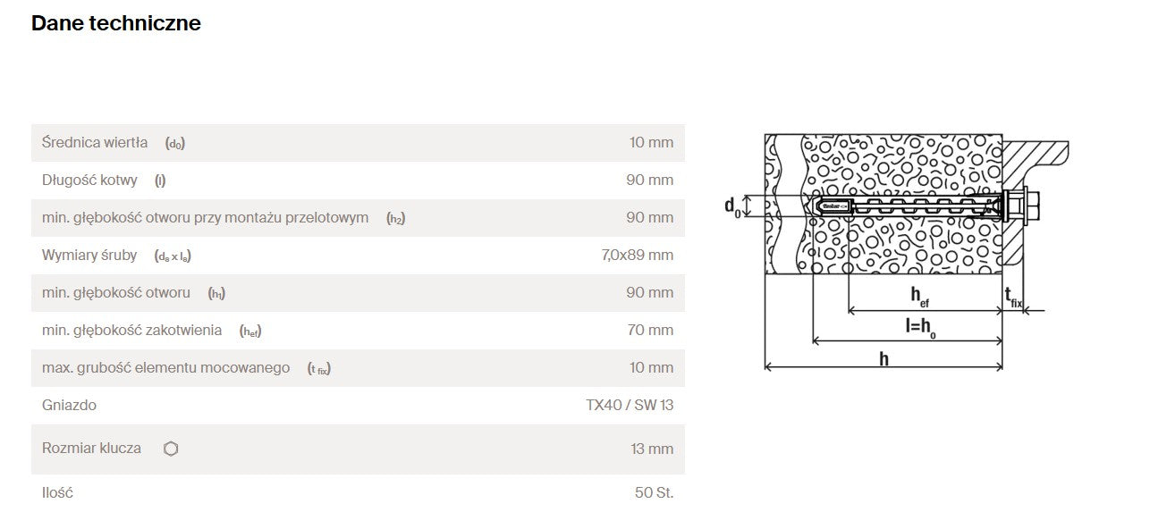 Hybridpower Frame Plug 10*90 Fus With Key-lock Screw
