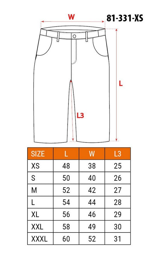 Bríste Gearr Cadáis 100% Méid Xxl