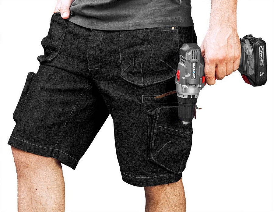 Denim Work Short sleeves Black Xl