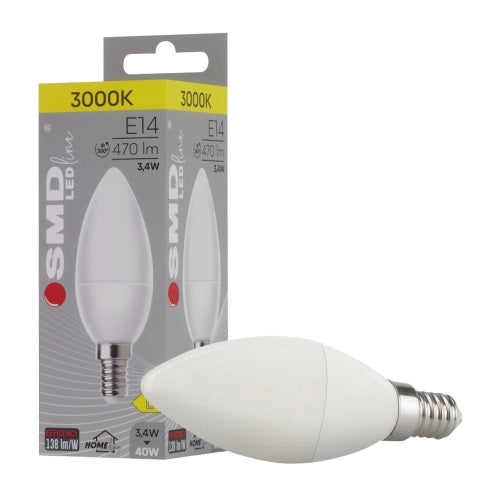 E14 Led Smd Ww C37 Candle Bulb Homeline 0168