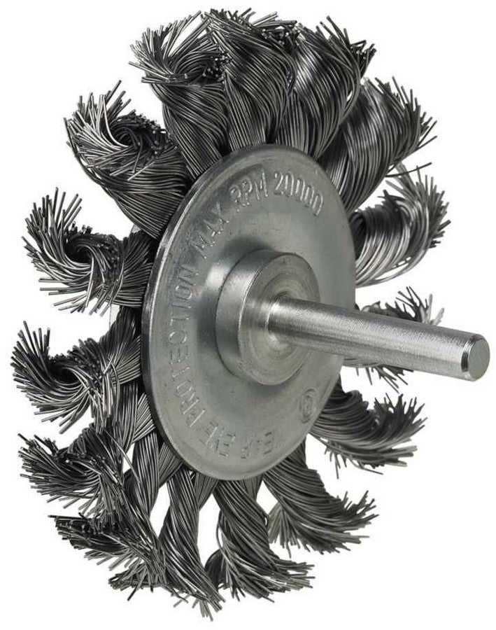 Disc Brush With Braided Shank 75mm
