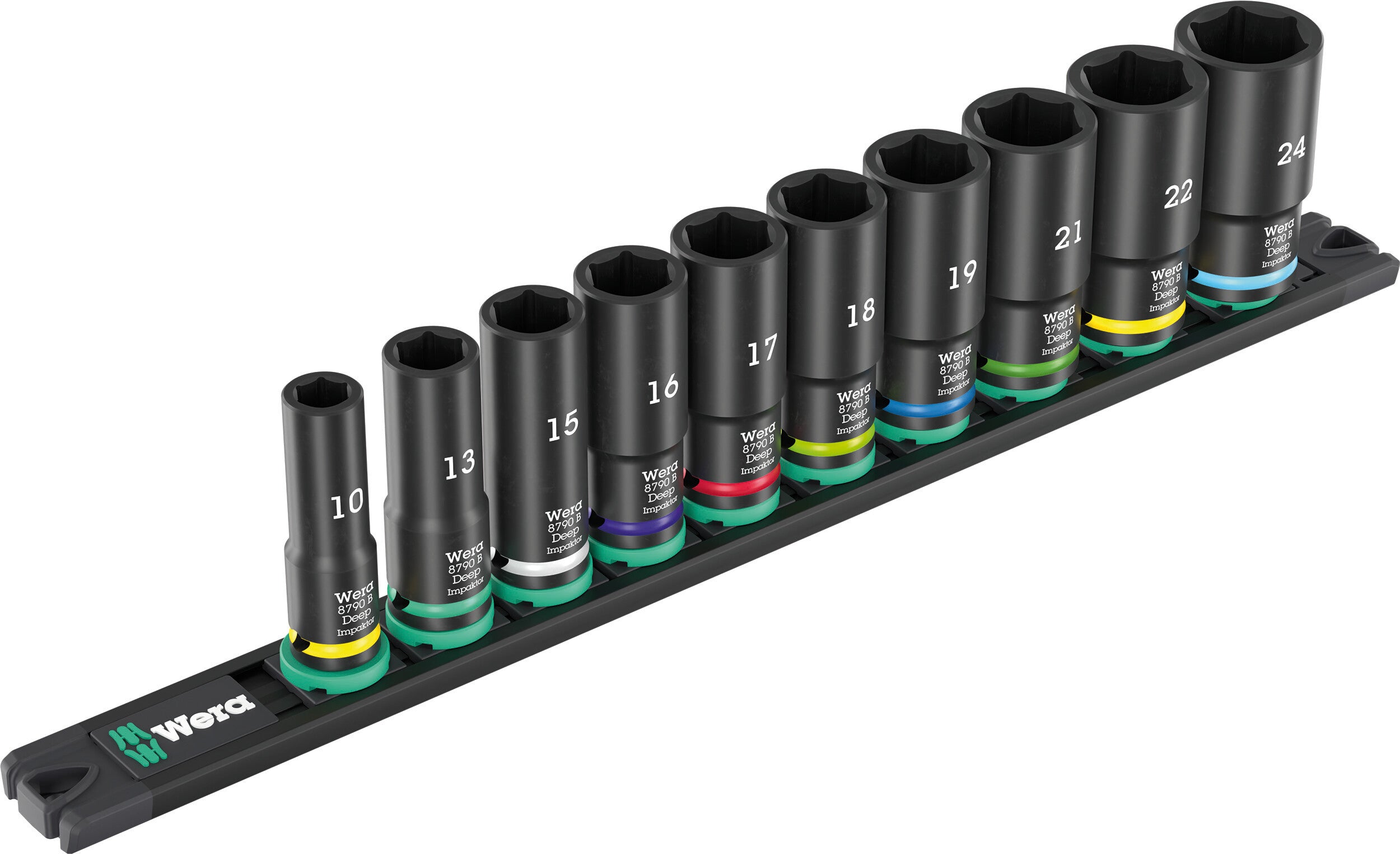 Socket Wrench Set 3/8'' 10 Pieces Magnetic Strip