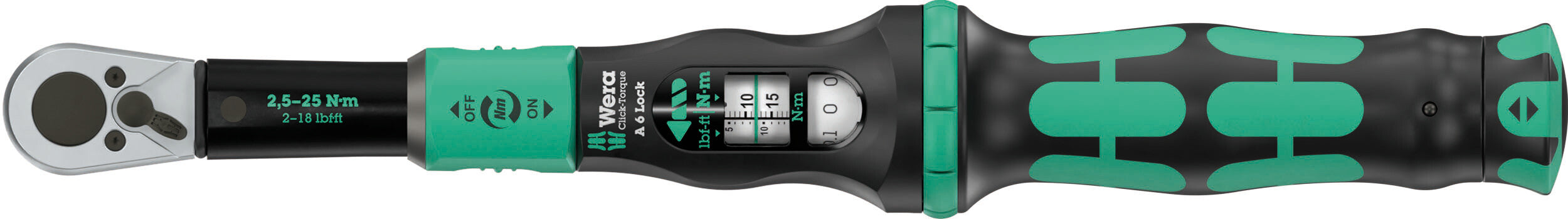 Click-torque Wrench A 6 1/4' X 2.5-25 Nm