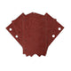 Sandpapper Rektangel P120 130*80mm 8 Hål 5 St.