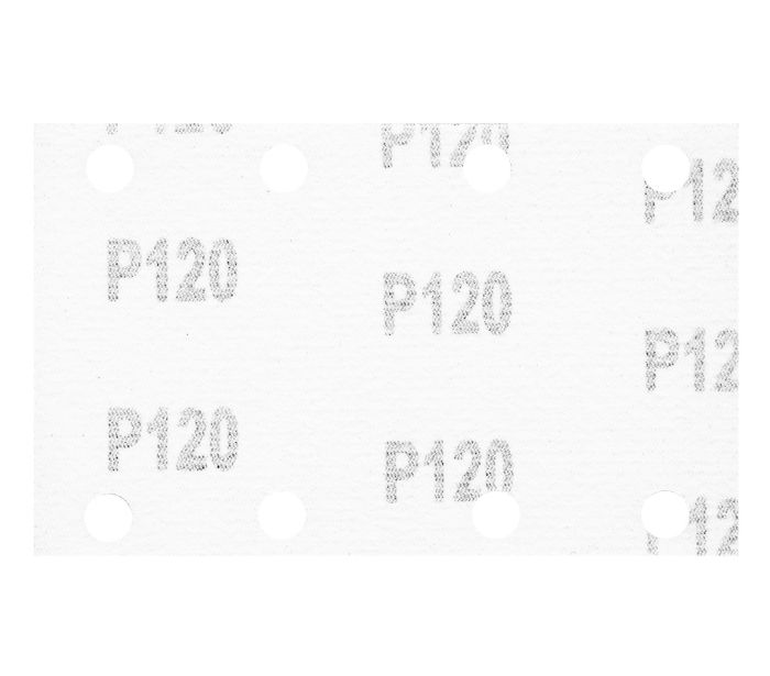Sandpapper Rektangel P120 130*80mm 8 Hål 5 St.