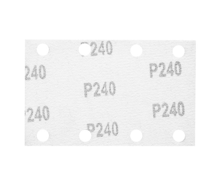 Sandpapper Rektangel P240 130*80mm 8 Hål 5 St.