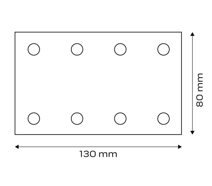 Sandpapper Rektangel P240 130*80mm 8 Hål 5 St.