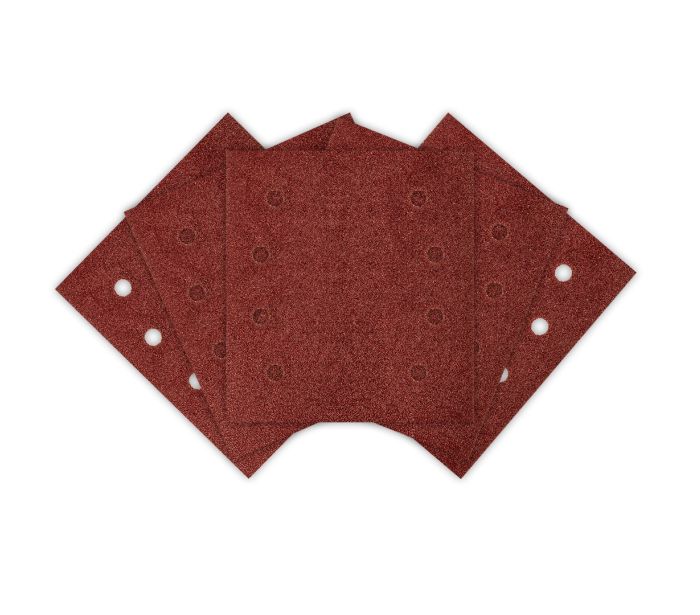 Fyrkantigt sandpapper P80 113*113mm 8 hål 5 st.