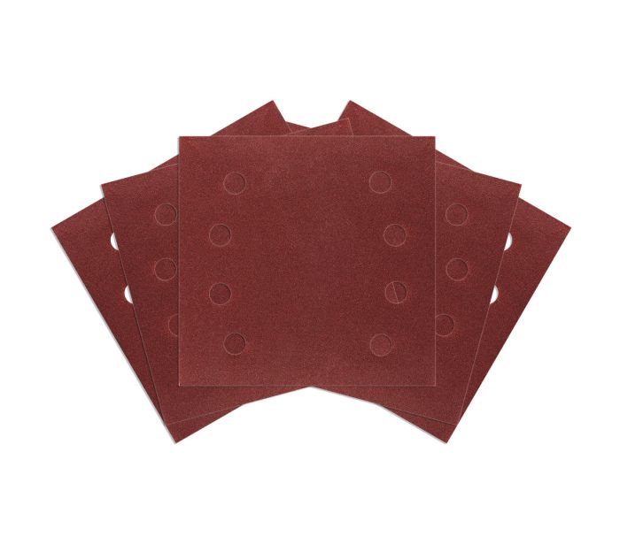 Fyrkantigt sandpapper P120 113*113mm 8 Hål 5 St.