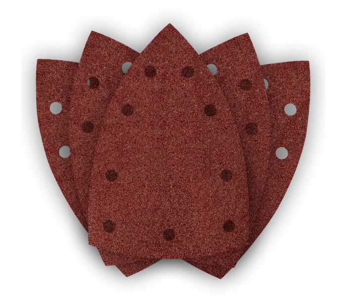 Järnsandpapper P80 100*147mm 9 Hål 5 St.
