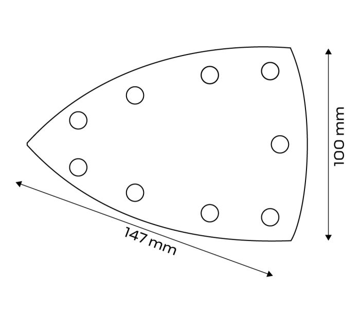 Vas csiszolópapír P120 100*147mm 9 Lyukas 5 db.